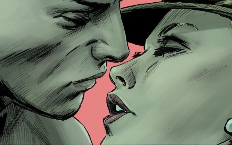 Поцелуй рисунок