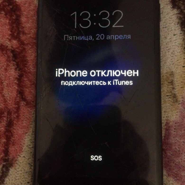 Iphone отключен подключитесь к ITUNES