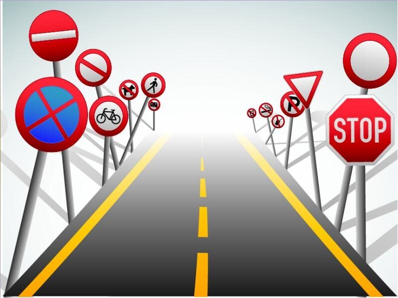 Дорожные знаки фон