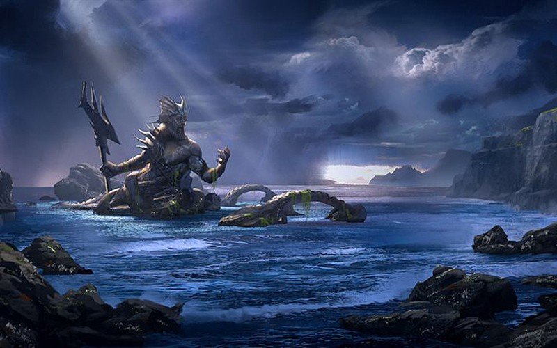 God of War Посейдон арт