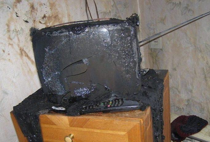 Возгорание телевизора