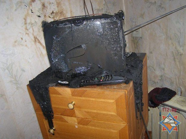 Возгорание телевизора