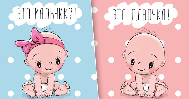 Мальчик или девочка шаблон