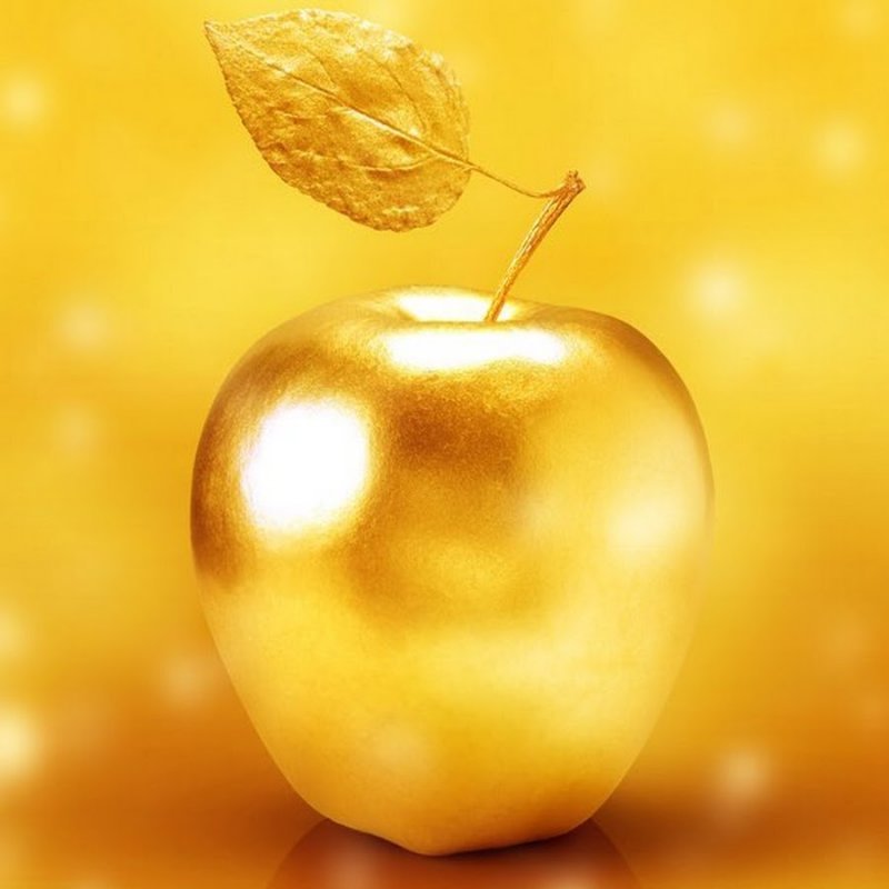 Золотое яблоко рисунок