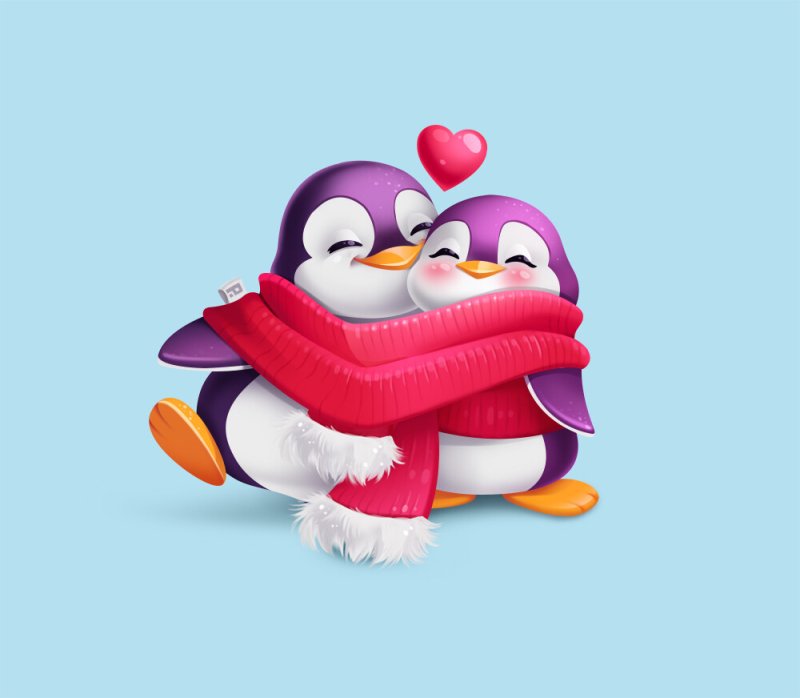 Пингвины мультяшные