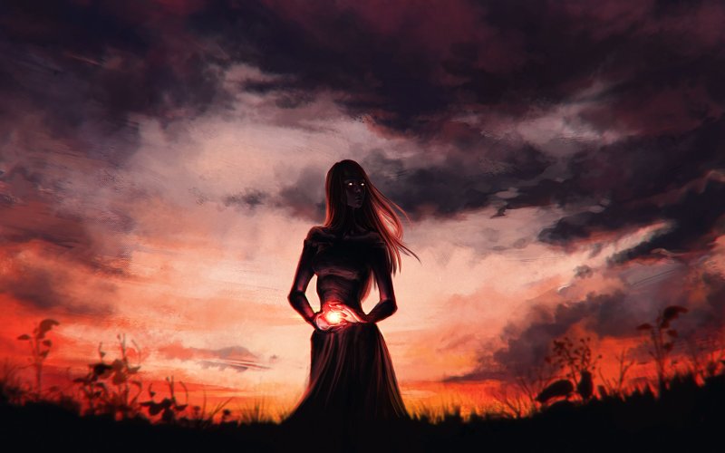 Ведьма на закате