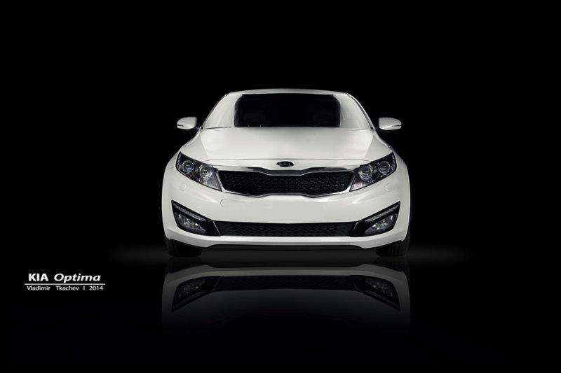Kia Optima 2016 черный белый