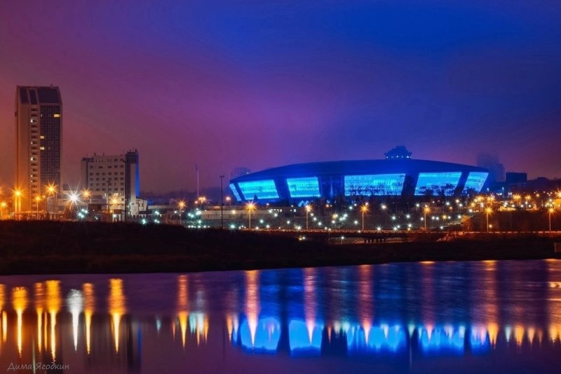 Ночной Донецк Донбасс