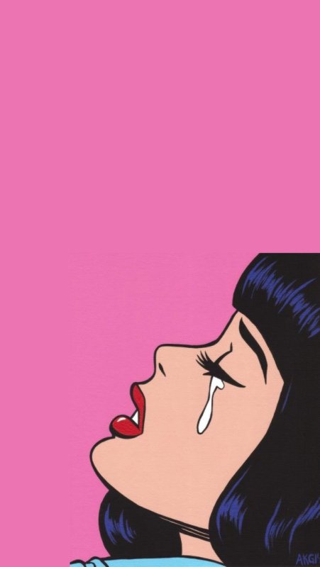 Поп-арт плачущая девушка