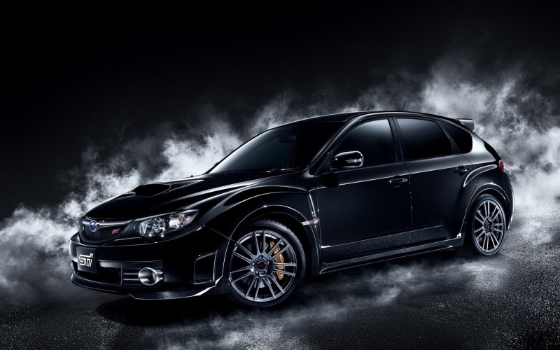 Субару WRX STI черная