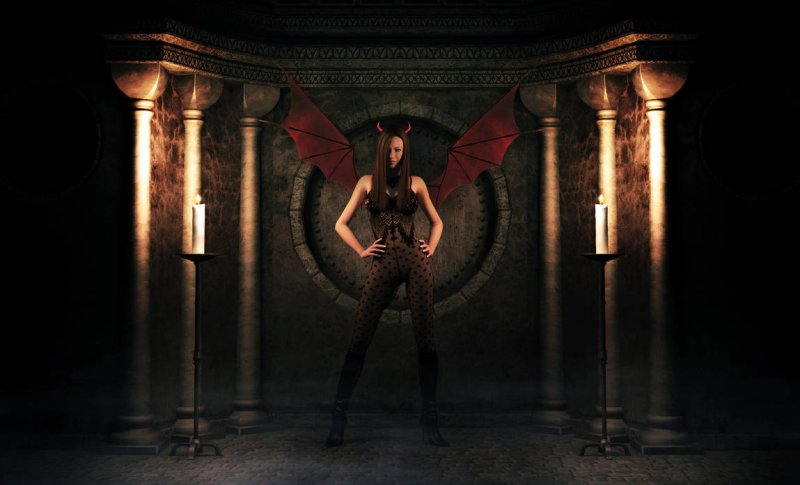 Девушка демон