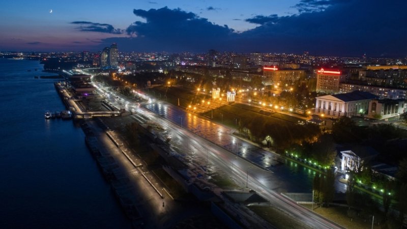 Набережная сверху Волгоград