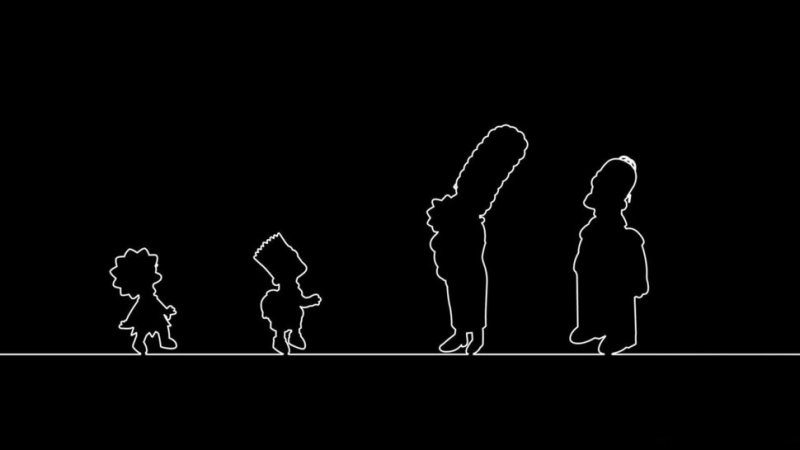 Человечек на черном фоне