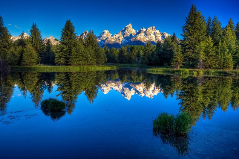 Горы лес озеро