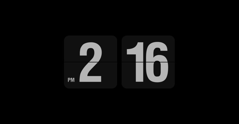 Цифровые часы на экран