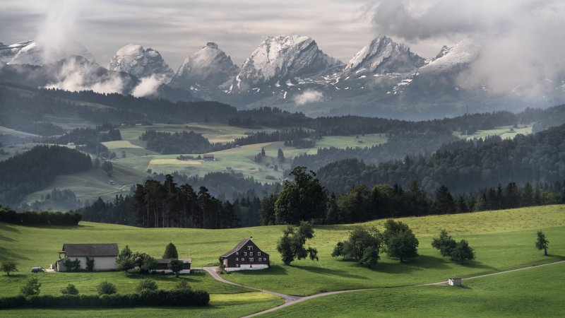 Швейцария архитектура Альпийские Шато
