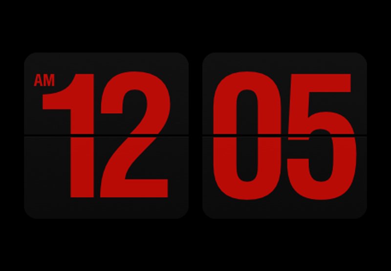 Заставка часы на Мак