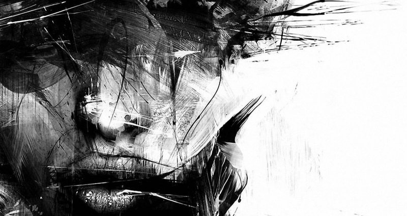 Абстрактные картины черно белые