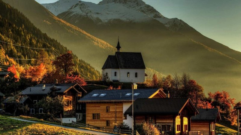 Швейцария Гриндельвальд осень