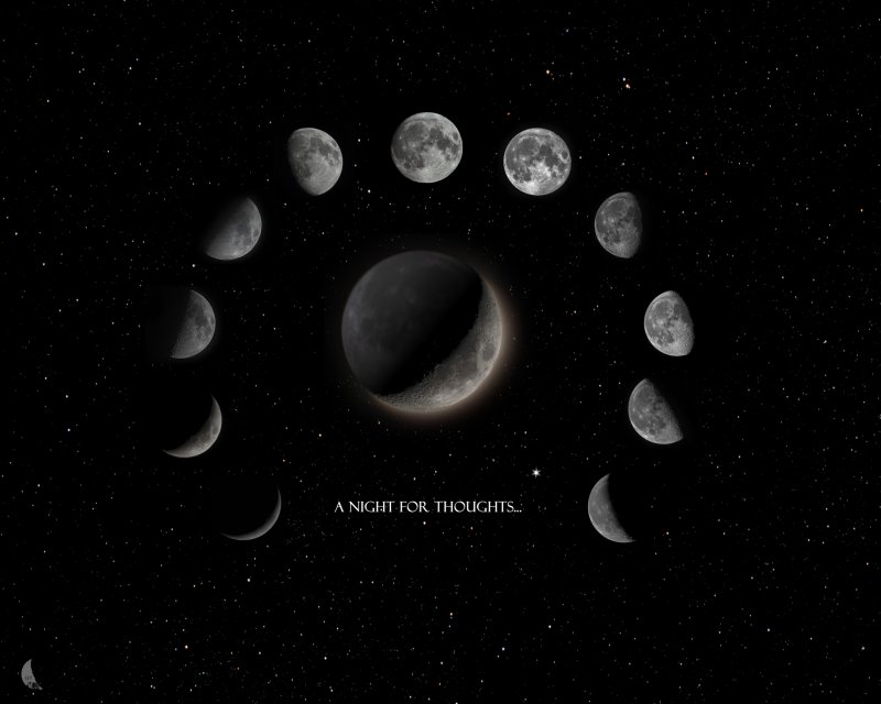 Фазы Луны в линию