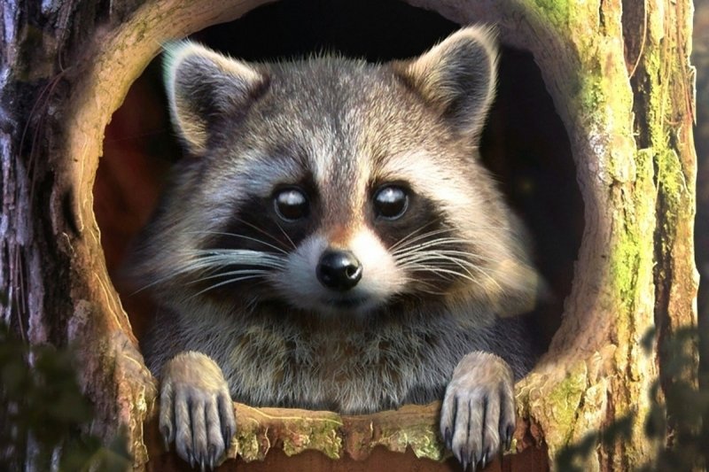 Енот полоскун Северная Америка