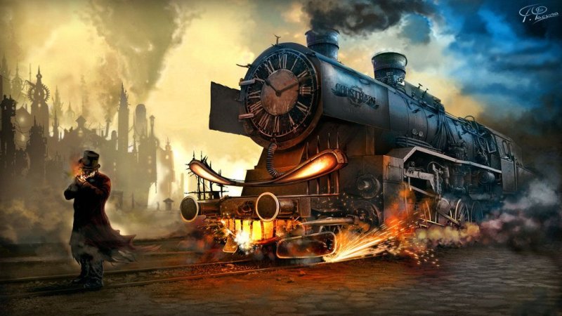 Steampunk железная дорога