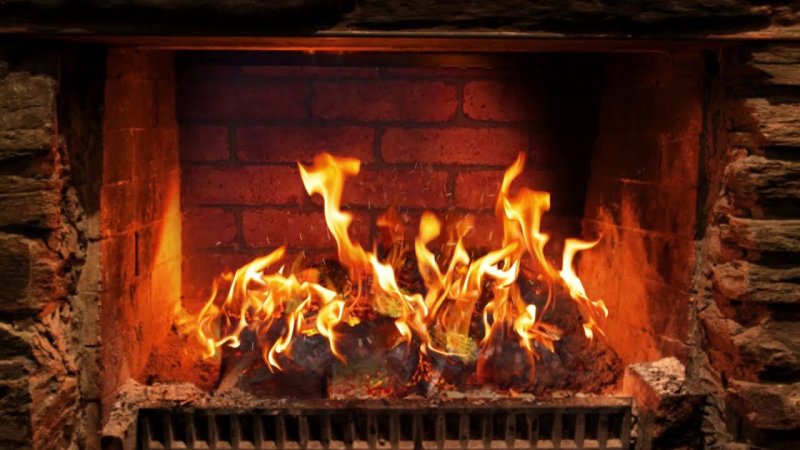 Горящий камин на телевизор