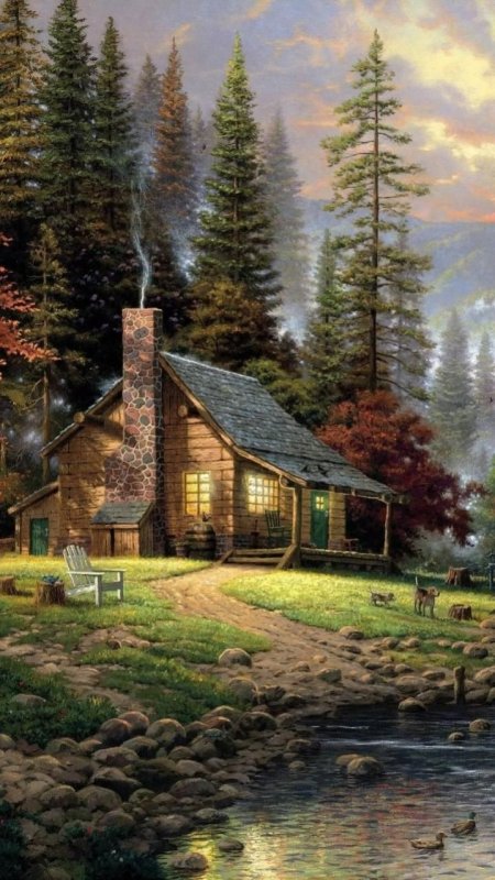 Томас Кинкейд пейзажи лес