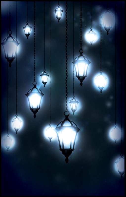 Фон с фонариками