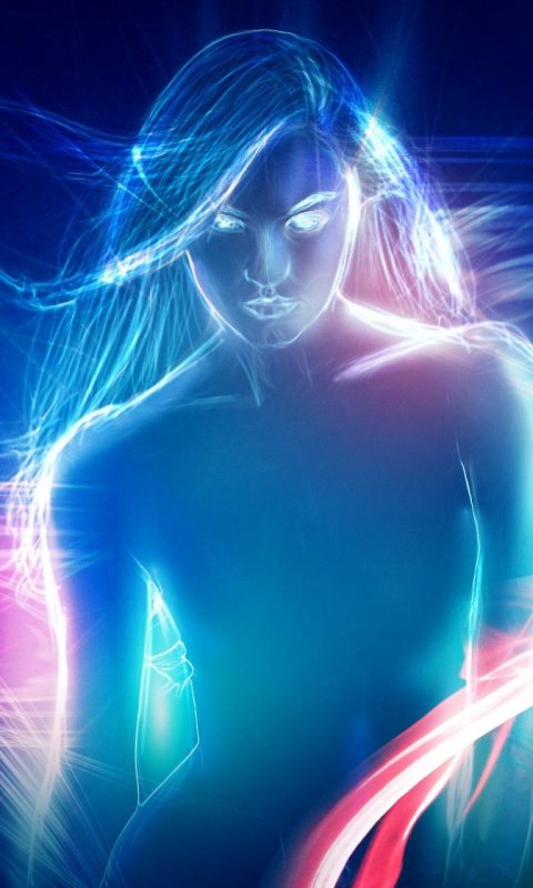 Девушка в неоне