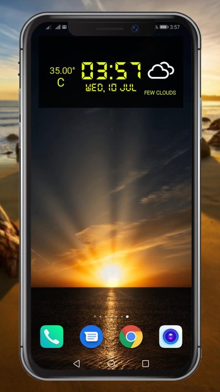 Виджеты погода и часы