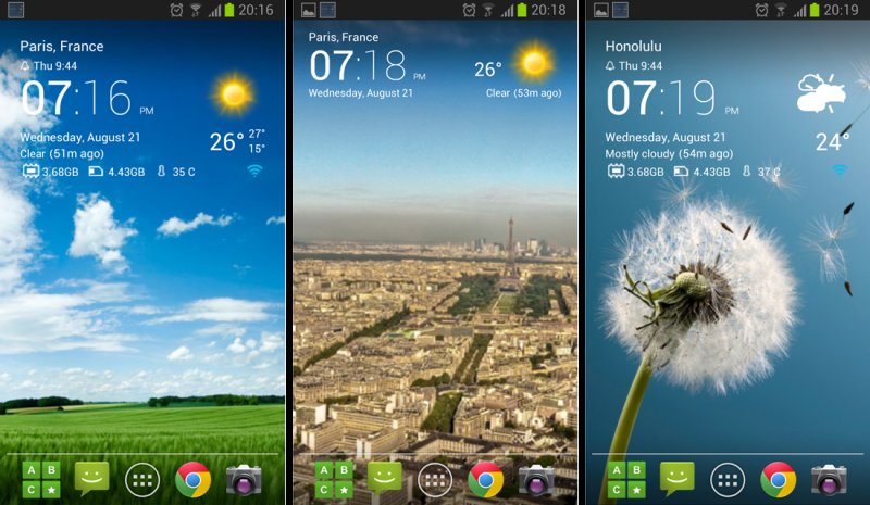 Виджет часы для андроид