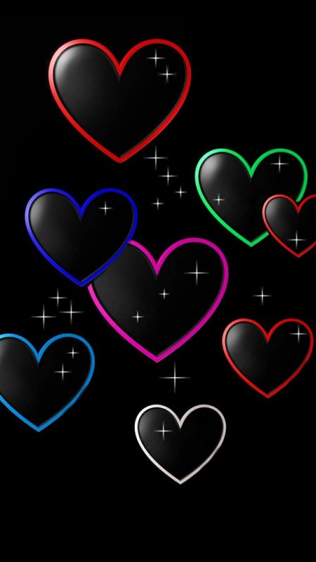 Сердечко на черном фоне