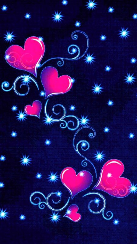 Переливающиеся сердечки