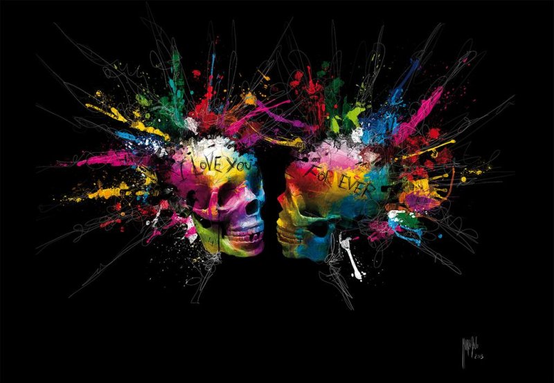 Цветное на черном фоне