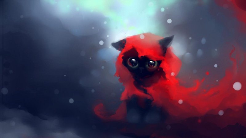 Милый котик арт