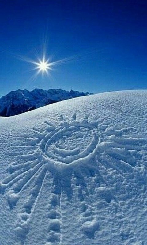 Зима солнце снег