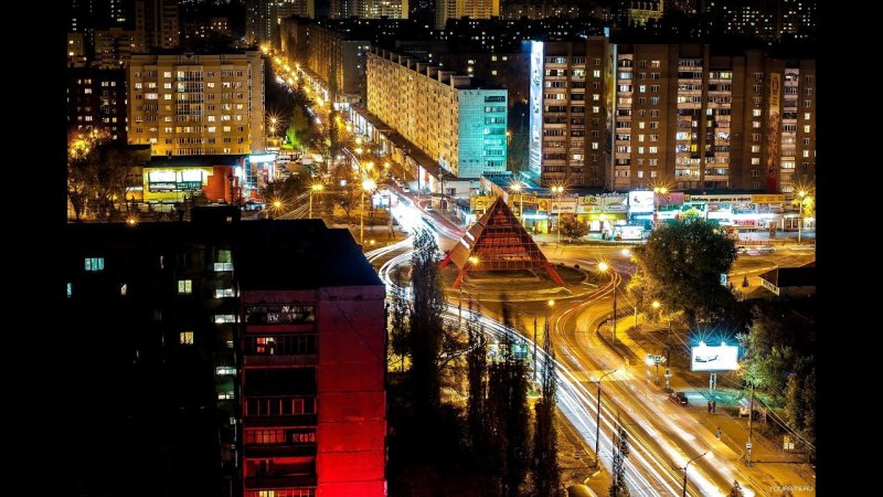 Воронеж Московский проспект ночью