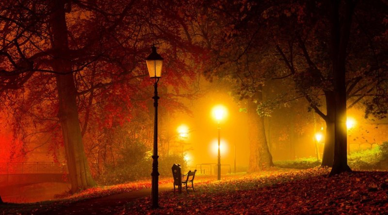 Осень парк вечер