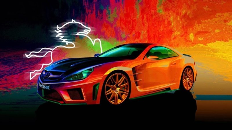 Разноцветные машины