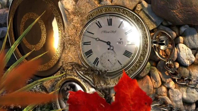 Скринсейвер часы под водой