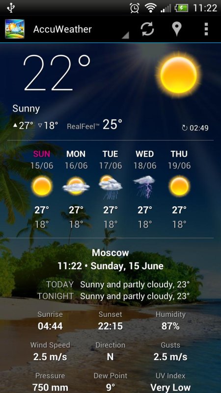 Приложение weather для андроид