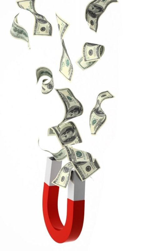 Магнит притягивает деньги