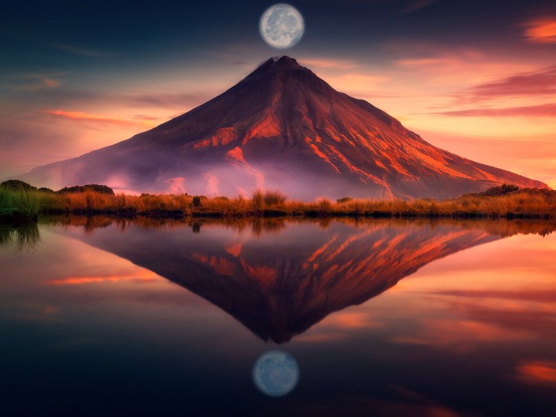 Гора Таранаки новая Зеландия