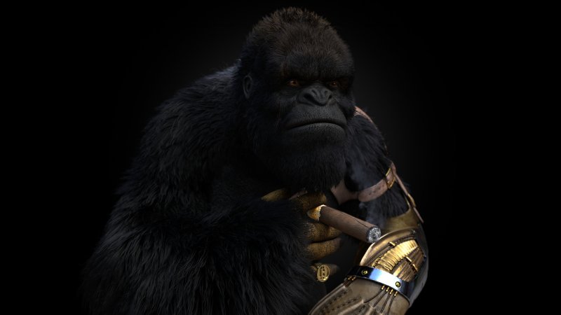 Обезьяна с сигарой