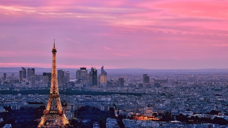 Фон Париж Эйфелева башня