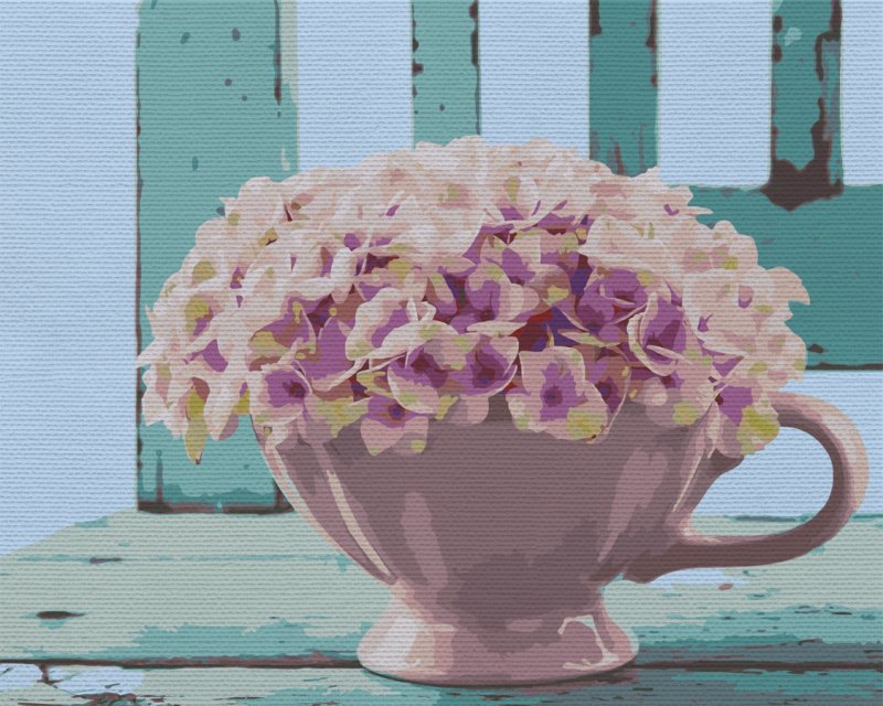 Гортензия розовая нежная