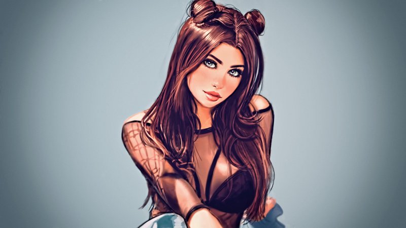 Красивая девушка рисунок