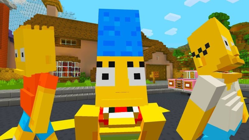 Bart Simpson in Minecraft