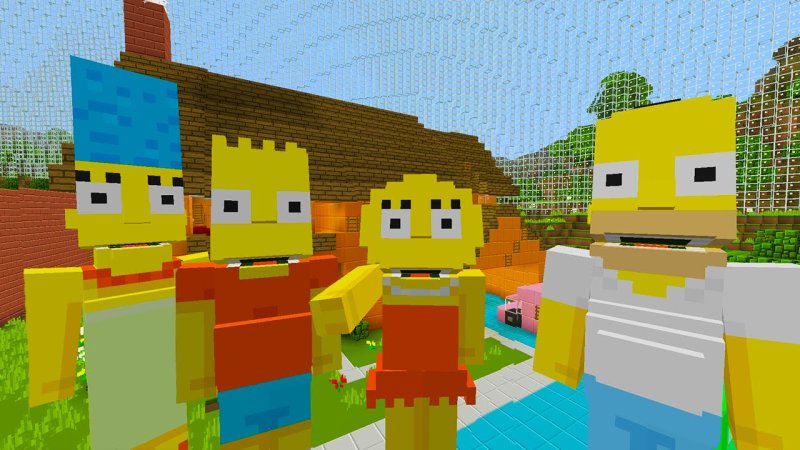 Гомер симпсон майнкрафт постройка